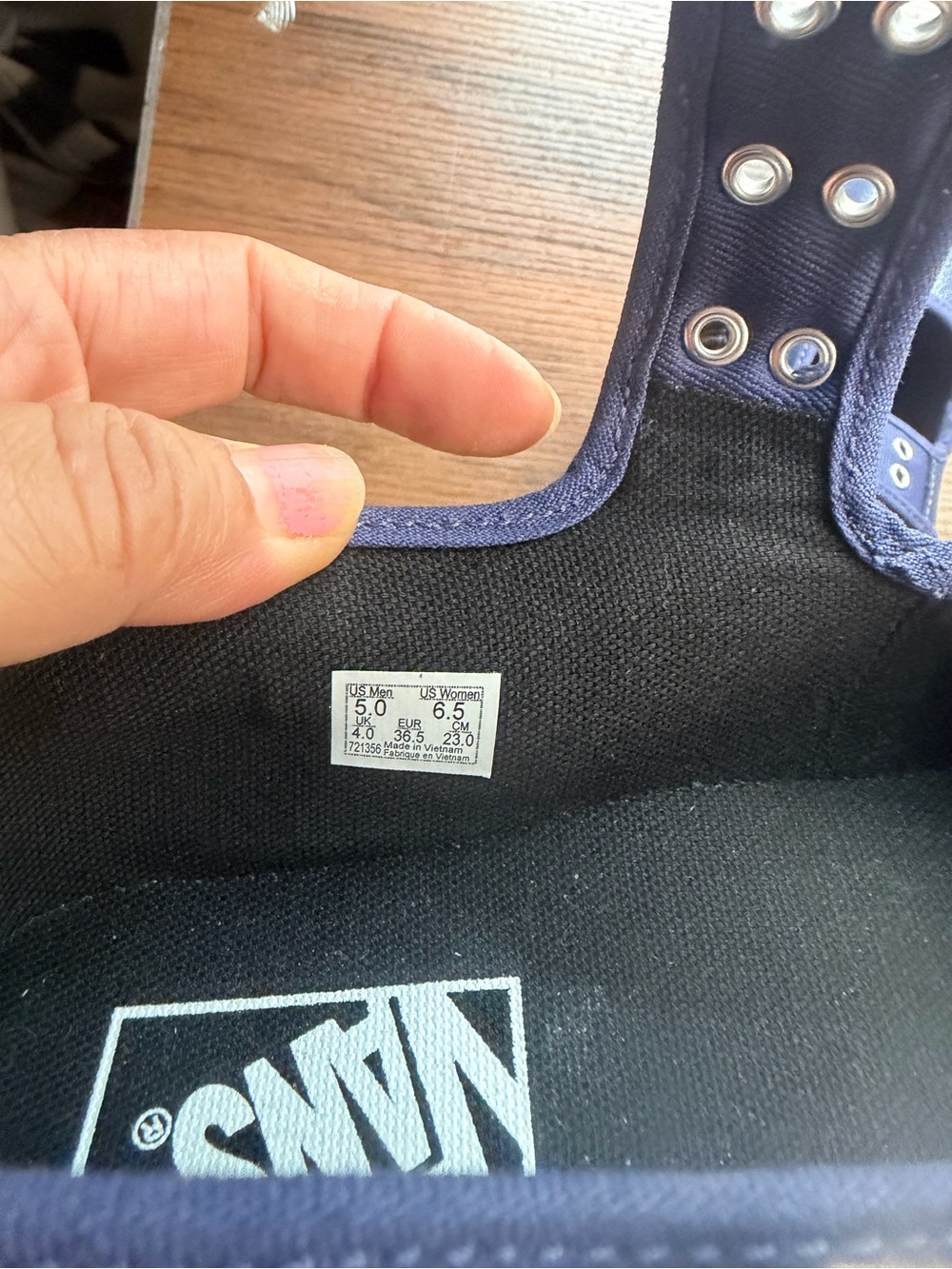 Vans Mary Jane Shoes in Navy - Picture 6 of 6